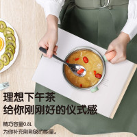 布谷(BUGU)电火锅电煮锅多功能小煮锅迷你连体电煮锅电火锅不沾涂层1-2人低功率煮面锅电热杯0.8LBG-SP12