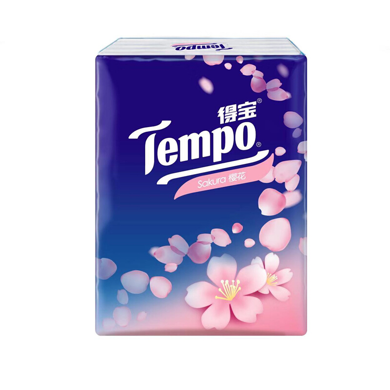 得宝(Tempo) 手帕纸 迷你4层7张*12包(樱花味)