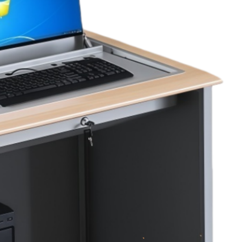 乐琪艺 翻转电脑桌 单人位 张高清大图