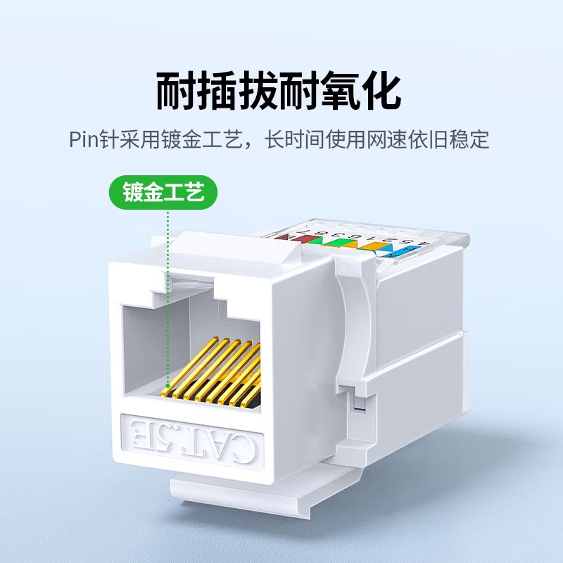 绿联超五类网络模块/面板35972 超五类[工程款]免打模块 1个高清大图