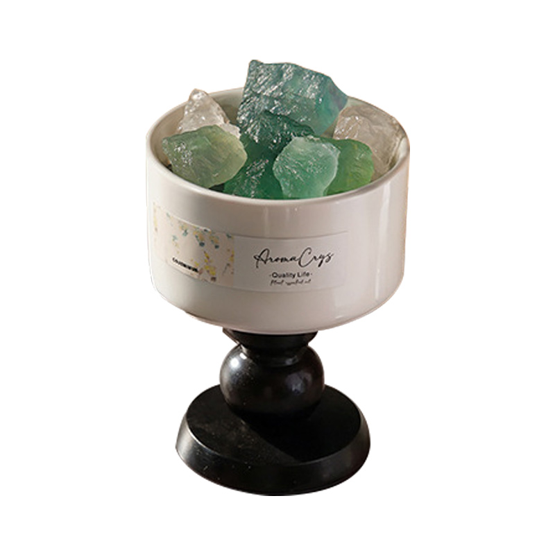臻远 ZY-ZGTT-58 香薰晶石 陶瓷高脚杯西伯利亚绿水晶 海洋(含10ml精油)