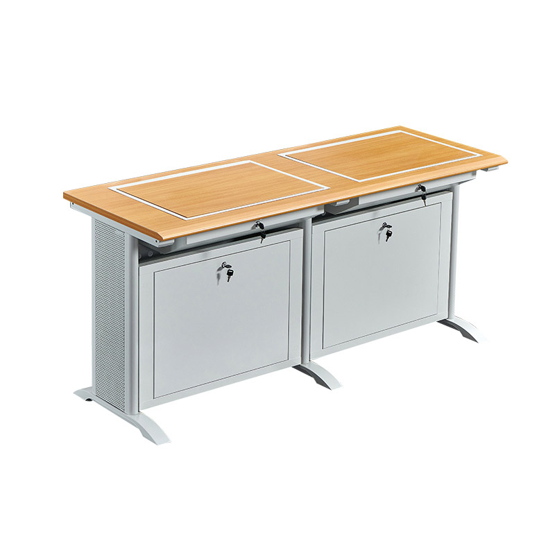 炯豪 翻转电脑桌 双人位含椅 套高清大图