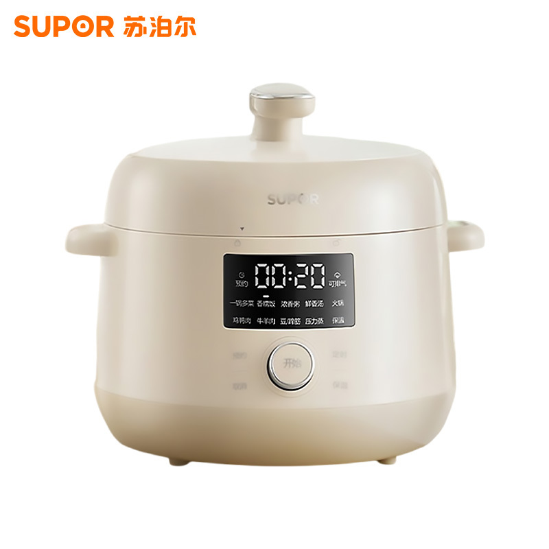 苏泊尔(SUPOR))鸳鸯电压力锅3L 多功能0涂层钢胆2-4人家用 风冷降压电饭煲电炖锅高压锅SY-30YC3001高清大图