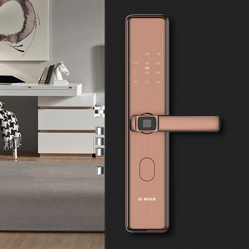 博世(BOSCH) 指纹锁智能锁智能门锁电子锁智能家居家用防盗门密码ID30B琥珀金