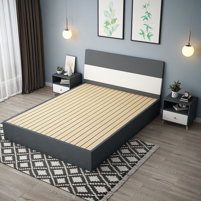 慕栢森床实木床现代简约平板床北欧风双人床儿童床板式床视频