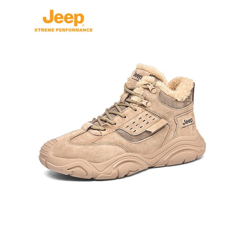 Jeep男式包头徒步靴(加绒)P340911116 沙色 40码高清大图