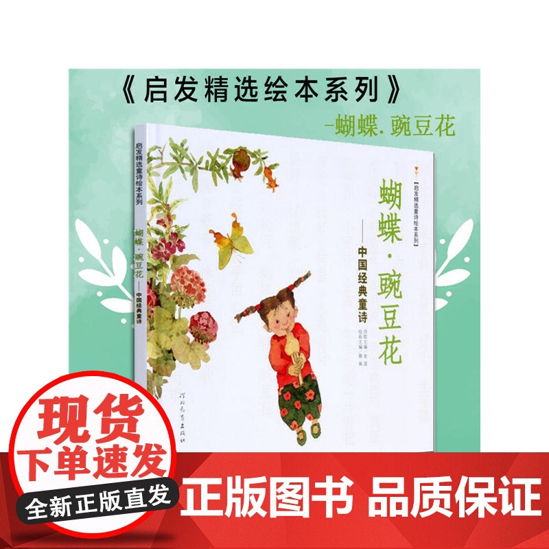 童书 蝴蝶豌豆花精装版 中国经典童诗金波著冰心奖儿童绘本3-6-8岁小学生一二三年级课外阅读非注音版亲子早教图画故事书籍高清大图