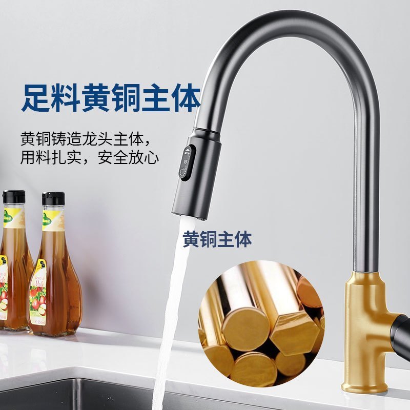 SEREN HOME赛恩卫浴厨房抽拉龙头全铜主体多功能切片出水简约款