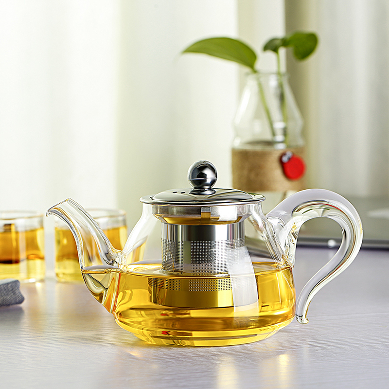 常生源 茶壶玻璃茶壶耐热玻璃防爆茶壶高硼硅凉水壶500ML 如意壶高清大图