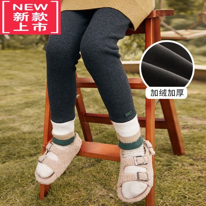 可莉允儿童连裤袜秋冬2022新款宝宝加绒加厚打底裤一体绒外穿女童保暖裤图片