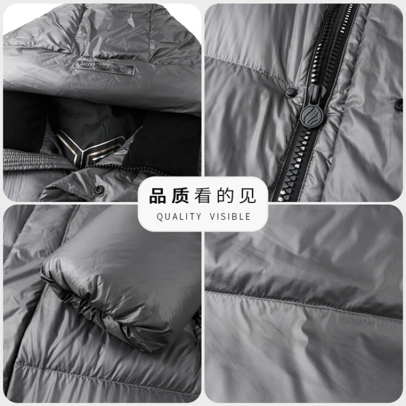 品牌冬装可脱卸帽长款男士羽绒服时尚休闲外穿北方防寒加厚外套