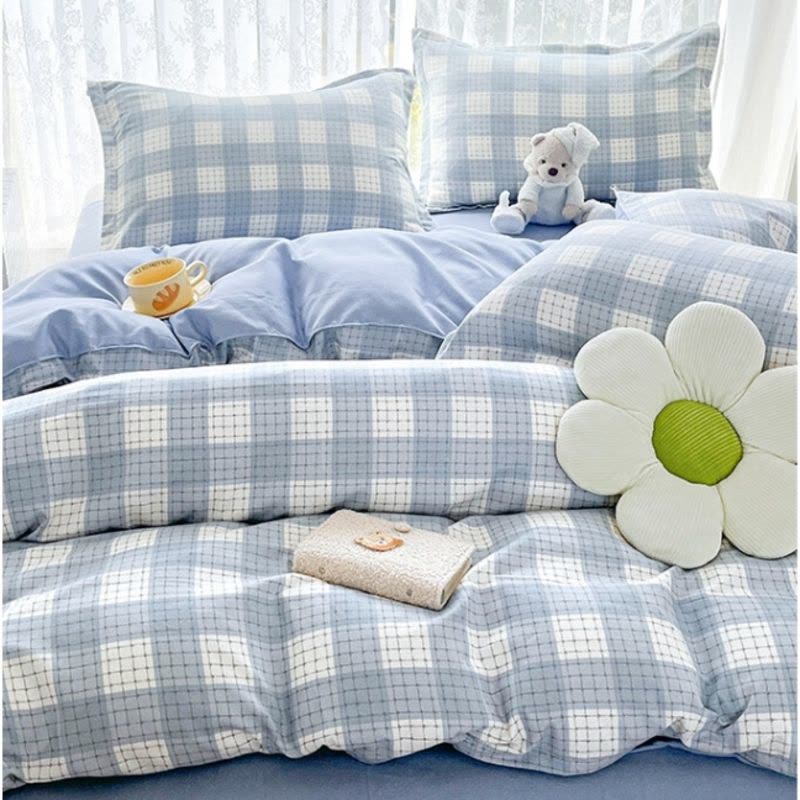 洁丽雅亲肤三件套0.9/1.2米床上用品被单床单枕套被套150*200cm 凯利图片