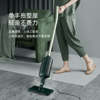 大宇(DAEWOO)家用电动手持除尘擦地拖地清洗机蒸汽拖把长效抑菌电动擦地一拖净SMOP01 墨玺绿