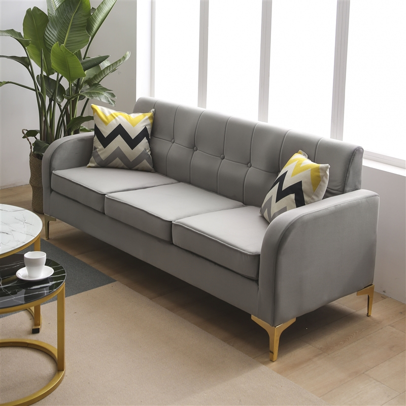 三人沙发小户型网红款ins双人符象z出租房美容院后现代轻奢服装店沙发