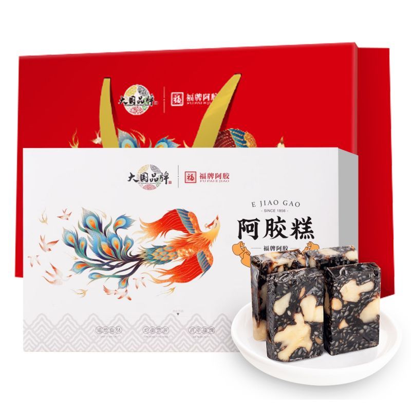 福牌阿胶即食手工阿胶糕360g山东特产正品阿胶礼盒纯滋补固元糕