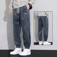 休闲卫裤男士春秋款潮流宽松大码男裤潮牌冬季加肥大码束脚运动裤 7XL ZBC005深灰