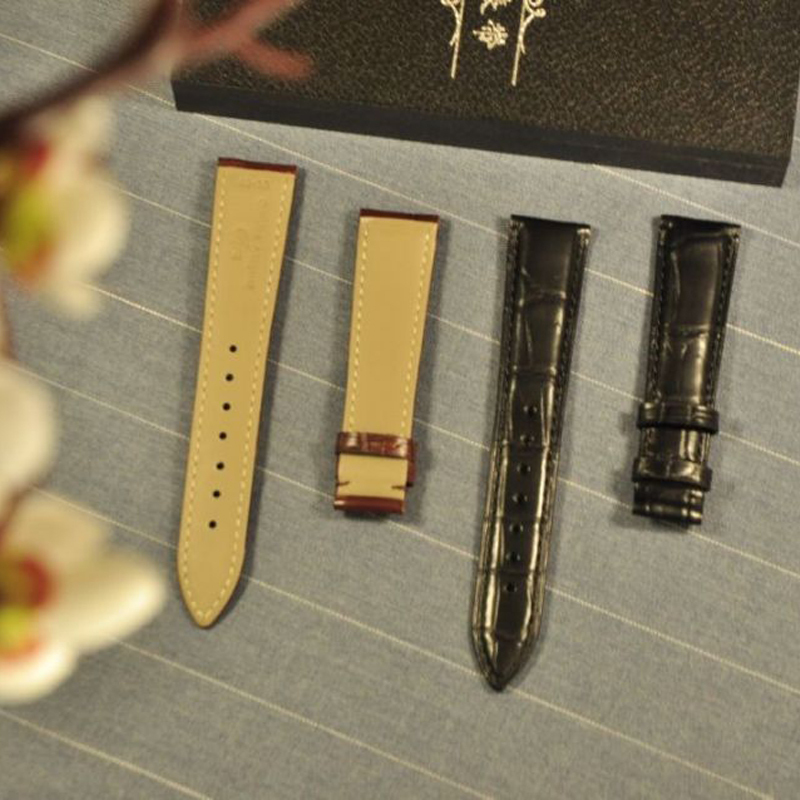 绘邦 单面竹节纹鳄鱼皮表带手表配件男士女士表带配换装工具