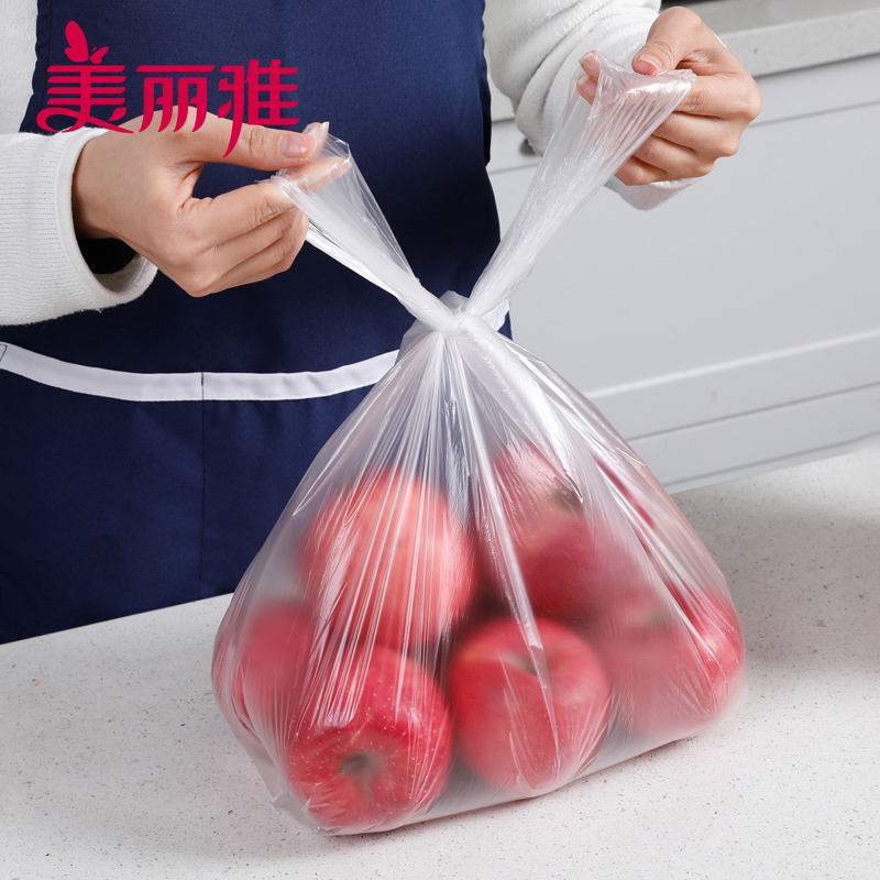 美丽雅 厚实保鲜袋冷藏保鲜冰箱专用连卷式易撕背心式保鲜袋特大号40*50cm*80个入高清大图