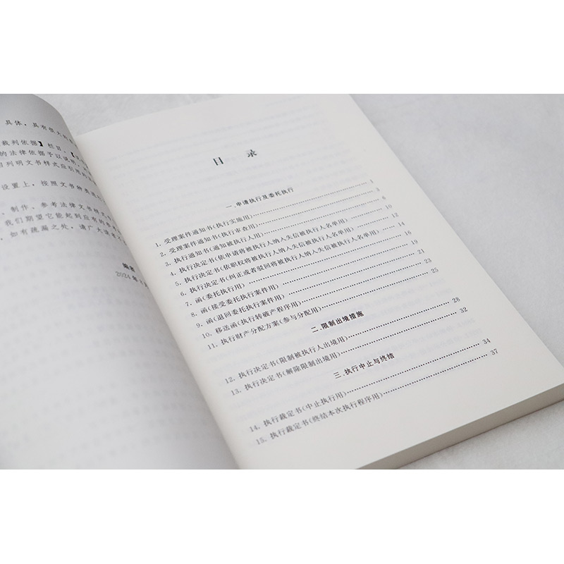 执行法律文书样式 [正版] 2024新 执行法律文书样式 民事裁判文书标准制作规范 民事执行法律文书模板参考书 法律文书高清大图