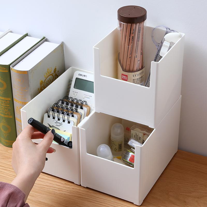 家柏饰(CORATED)面膜盒化妆品收纳盒桌面家用简约大容量护肤品置物架厨房收纳盒子高清大图