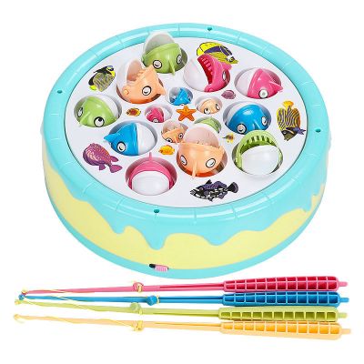 备用配件10磁鱼4磁竿(不含鱼盘) 家用5号电池 钓鱼玩具儿童电动磁性玩具套装宝宝益智男孩女孩亲子互动早教礼物