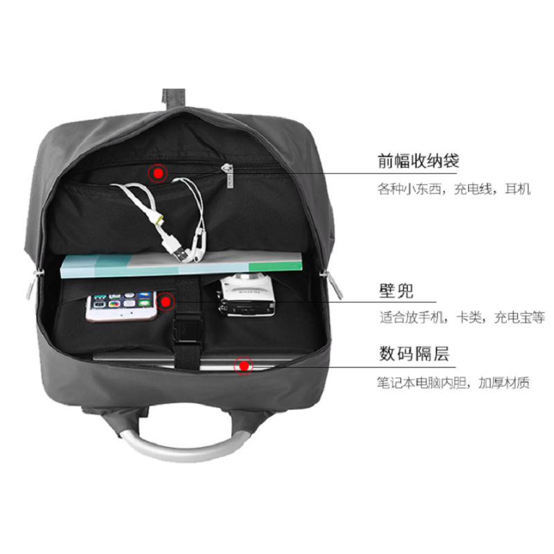 乐上LEXON法国新品14寸商务休闲男女式双肩电脑包背包潮LNR7524