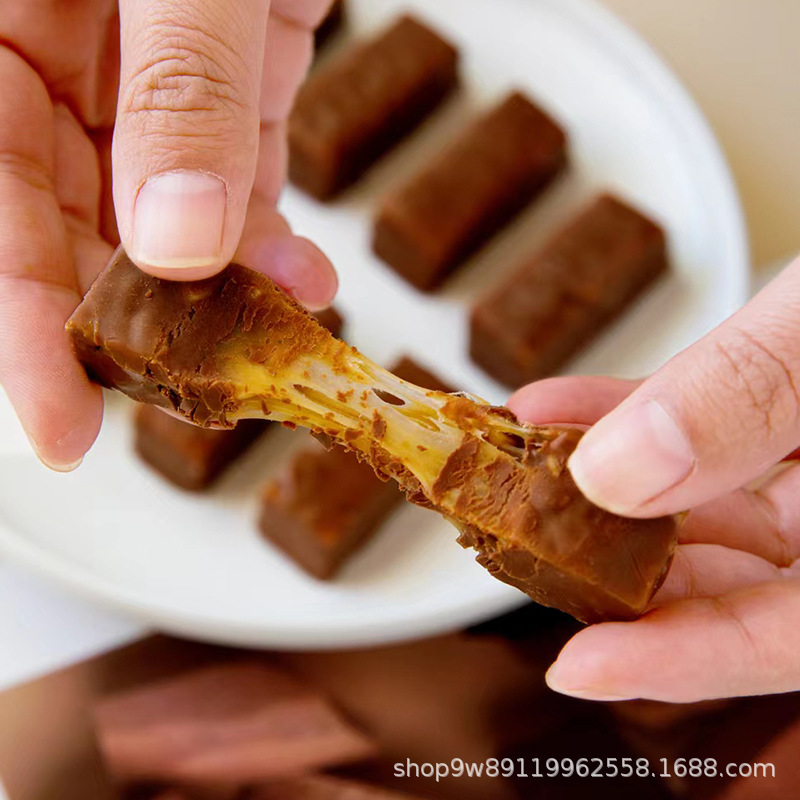 50颗巧克力架能量棒果仁花生夹心长条士力架零食饱腹充饥休闲解馋小零食品高清大图