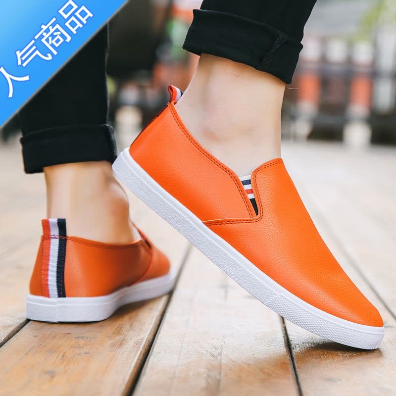 SUNTEK秋冬男鞋皮鞋舒适休闲懒人鞋一脚蹬软底防滑防水运动工作鞋透气夏图片