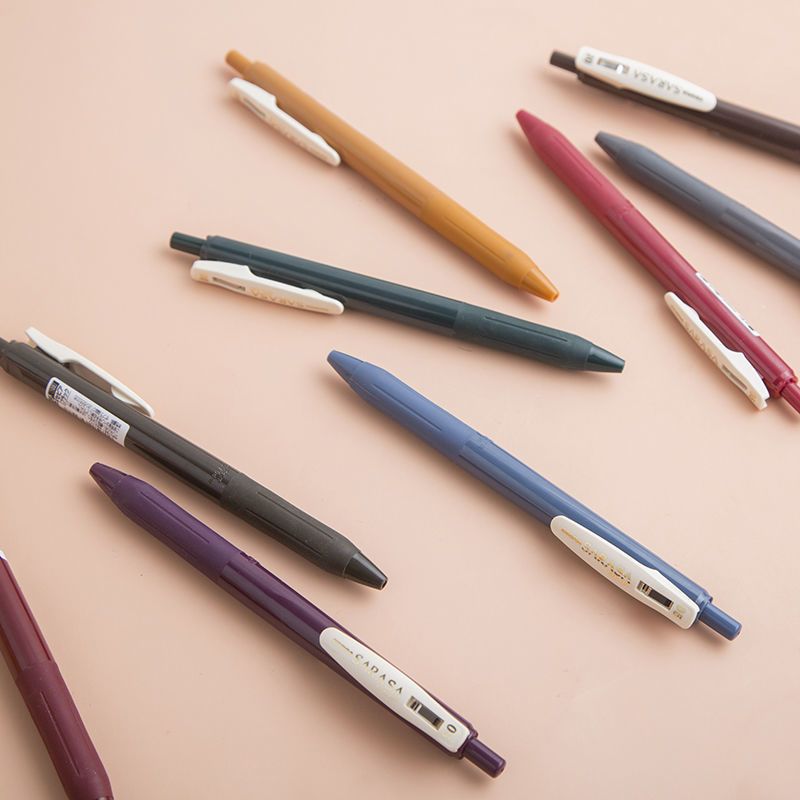 日本zebra斑马jj15复古笔日系sarasa按动彩色中性笔复古系列湖蓝酒