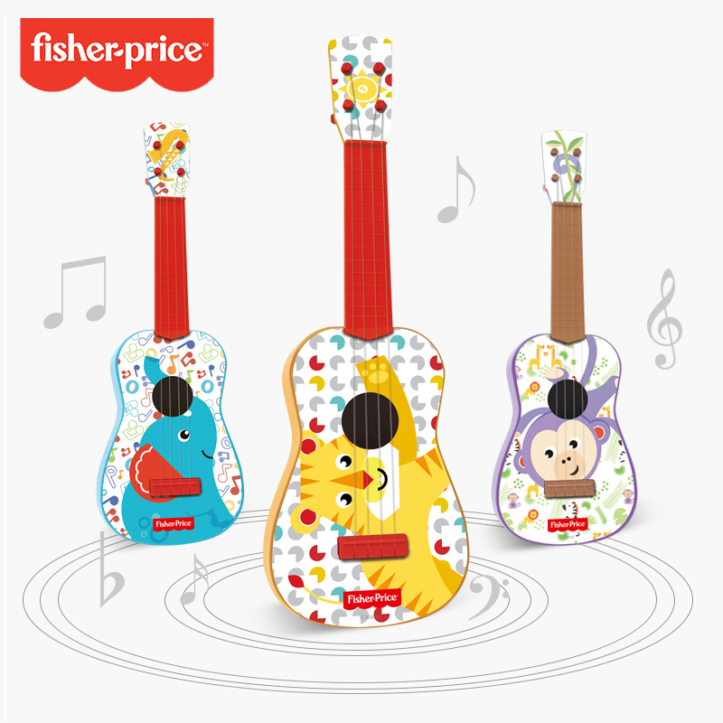 费雪尤克里里紫色儿童小吉他弹奏仿真迷你宝宝乐器玩具初学者入门