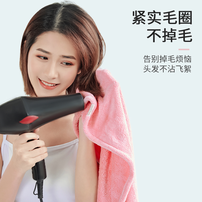 干发帽女吸水速干成人长发干发巾包头毛巾加厚浴帽洗发擦头巾 三维工匠 橘色+橘色兔耳朵