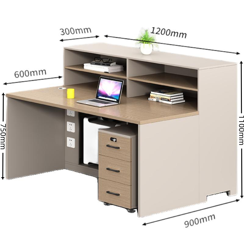 怡卓欧办公桌单人位1.2米+活动柜组高清大图