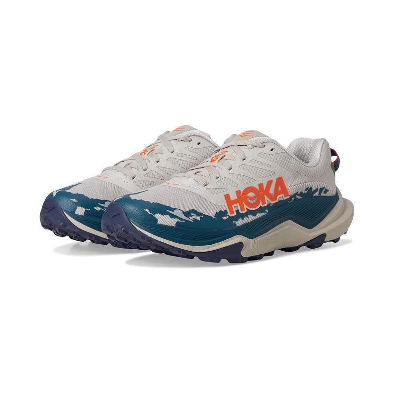 Hoka One One男士轻便跑步鞋软弹舒适防滑户外越野运动鞋 Putty/Blue_Twilight 40.5