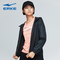 鸿星尔克（ERKE）运动外套女装上装秋季新款休闲运动服开衫上衣运动茄克防风衣