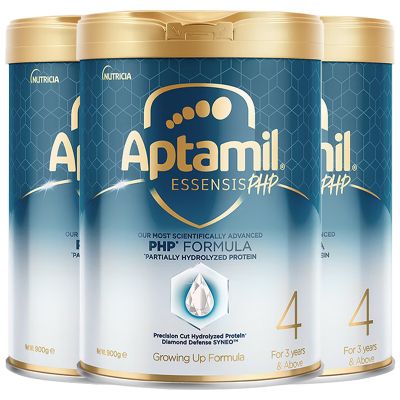 [3罐装]Aptamil香港原装进口爱他美奇迹白罐4段3岁以上适度水解婴幼儿配方奶粉900g