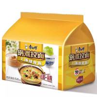 康师傅锅煮拉面翡翠海鲜面原汁麻辣牛肉面袋装方便面速食泡面煮面麻辣牛肉面 五连包