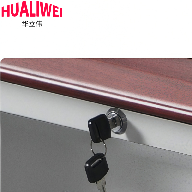 华立伟翻转电脑桌三人位张高清大图