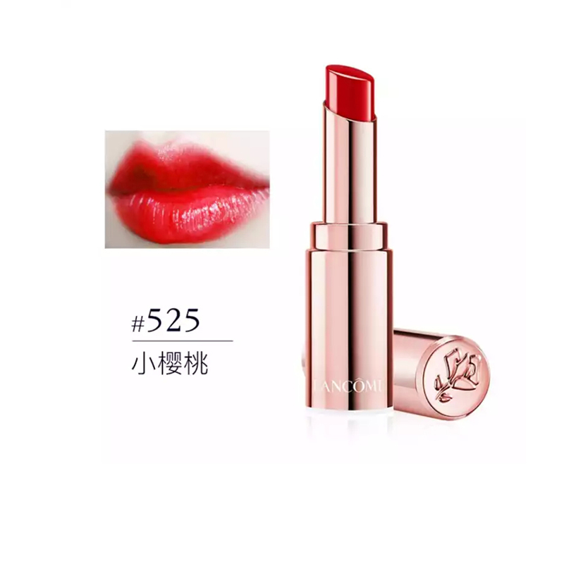 兰蔻(LANCOME)纯莹亮纯色唇膏3.2g 525# 小金管口红 樱桃红
