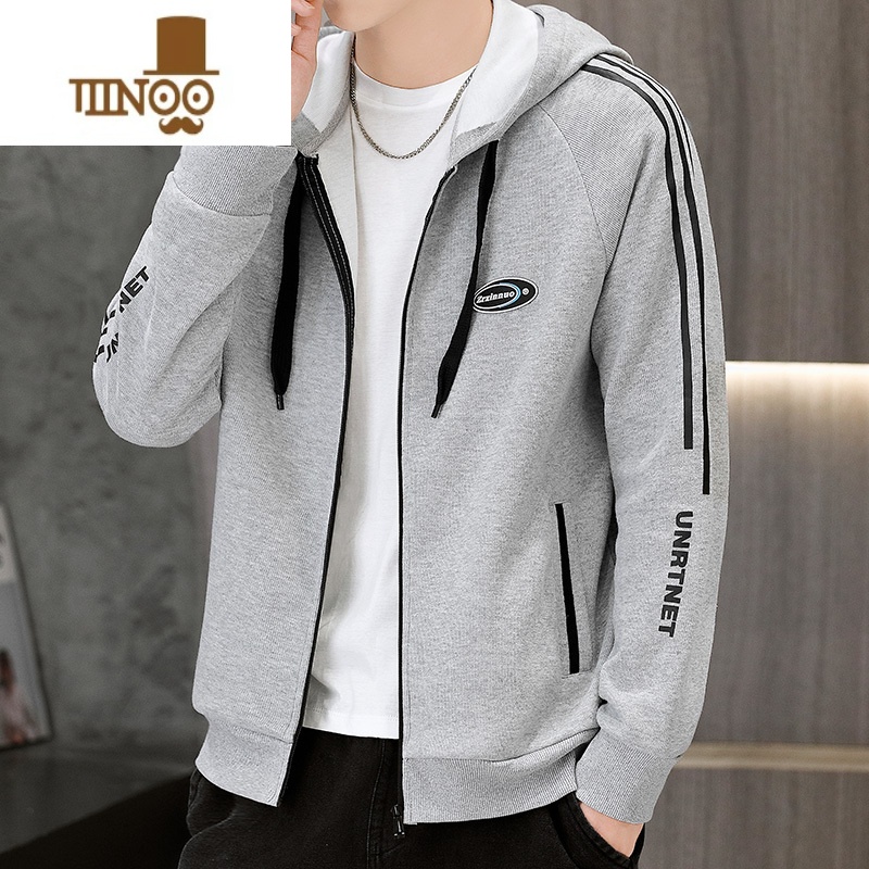 YANXU卫衣男士新款潮牌宽松连帽开衫休闲痞帅运动外套男装上衣服高清大图