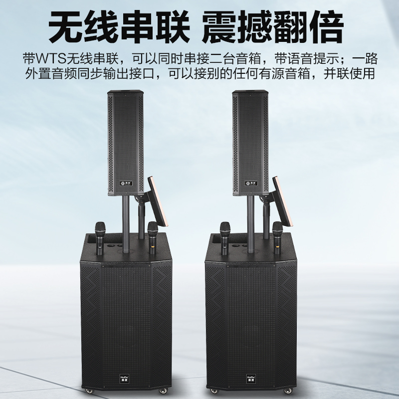 惠度(HuiDu)WX-12专业三分频户外拉杆音响舞台级大功率音箱卡拉OK户外演出活动移动会议电瓶音响高清大图