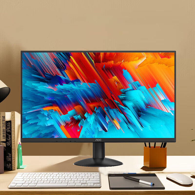AOC27英寸120HZ显示器IPS广视角低蓝光不闪屏HDMI全高清台式电脑家用办公液晶窄边框显示屏 27B30H高清大图