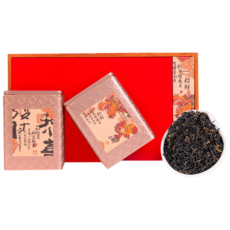 润虎茶叶安徽祁红香螺恭喜茶礼祁红香螺250g