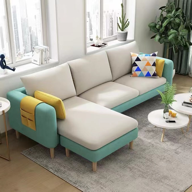 藤印象沙发小户型三人四人位客厅出租房转角拐角沙发贵妃位布艺沙发