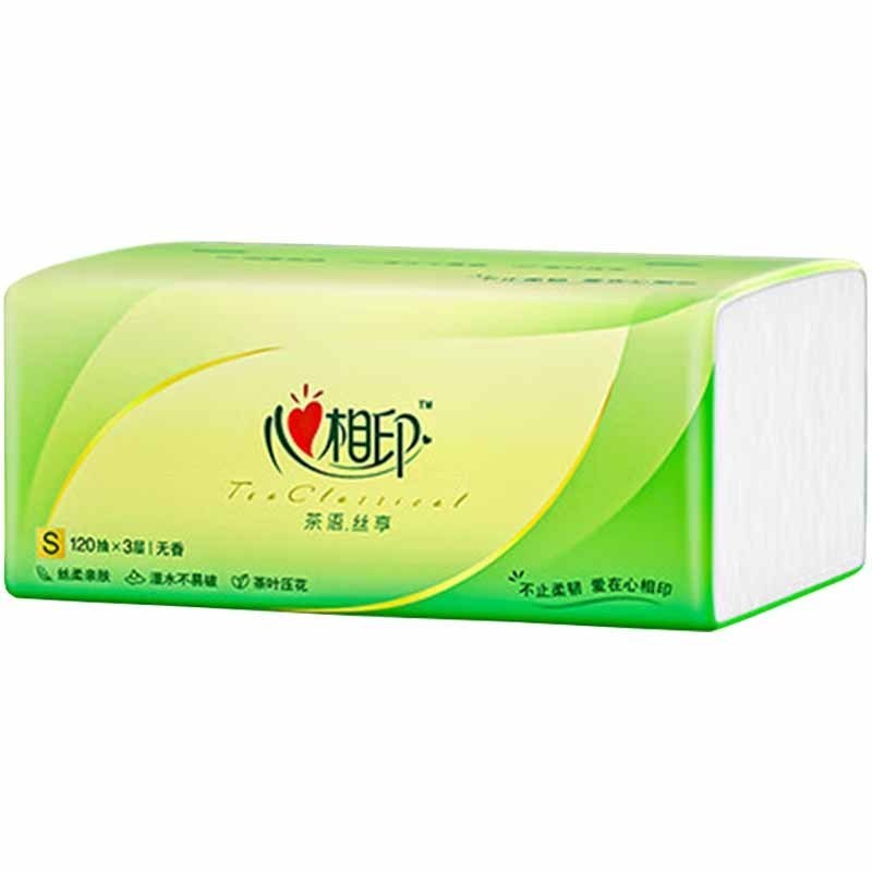 心相印抽纸茶语丝享3层120抽*18包DT15120(包装随机)