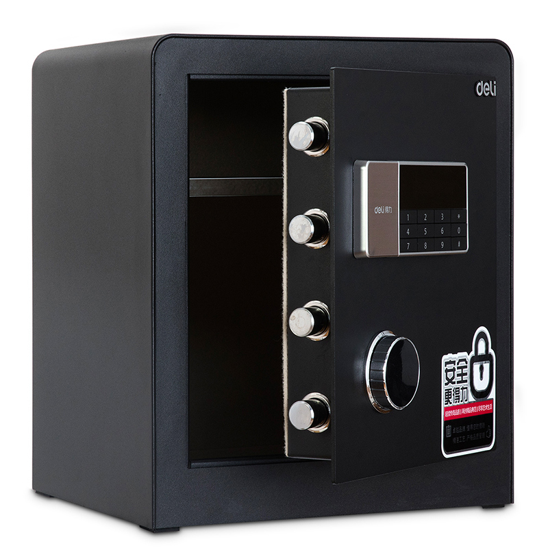 得力 4078A 保险柜密码办公全钢入墙小型迷你家用床头柜电子保管箱