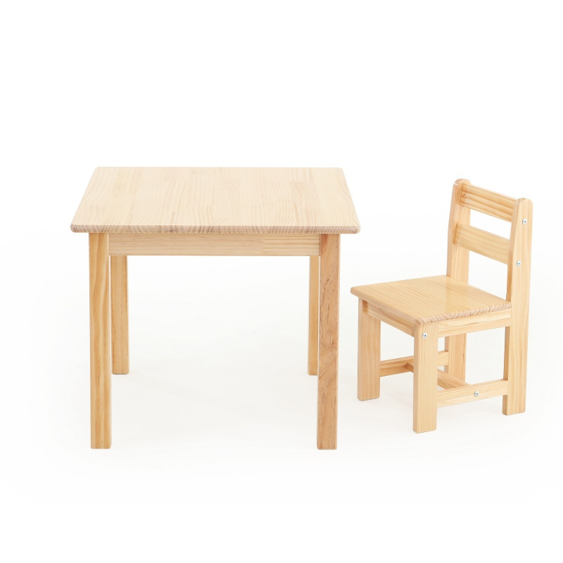尋木匠幼儿园桌椅新西兰松桌子方桌实木小书桌玩具桌学习桌