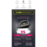 飞科(FLYCO)FI9311电熨斗 蒸汽家用手持迷你电烫斗 顺滑不粘底板