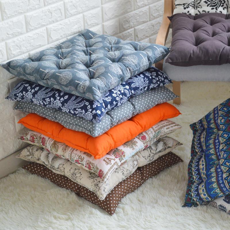 椅垫家用餐厅餐椅座垫办公室加厚中式布艺学生棉麻榻榻米