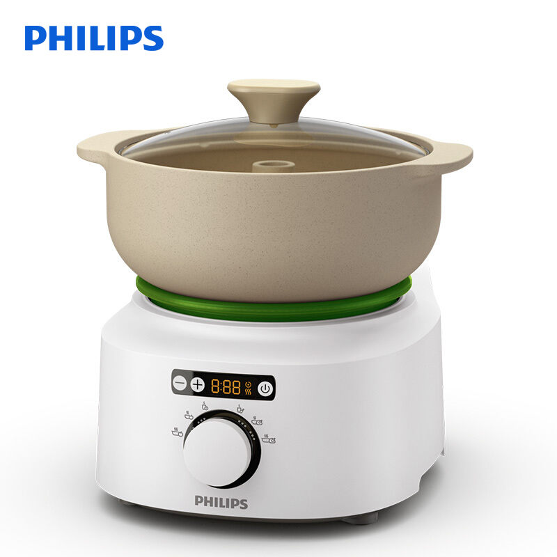 飞利浦(Philips)电炖锅 汽锅醇汤煲多功能煲汤锅 养生隔水炖汤锅电炖盅 HR2210/01 预约定时自动断电防干烧高清大图