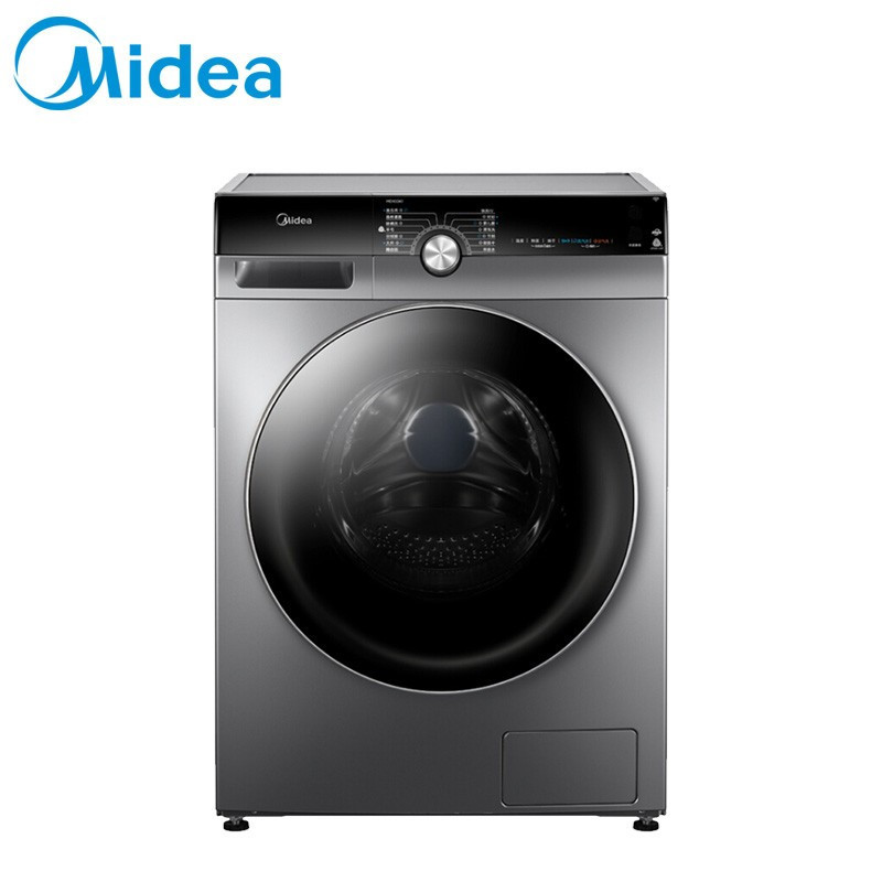 美的 (Midea) MD100K1 10公斤变频滚筒洗衣机全自动 蒸汽烘干 银色